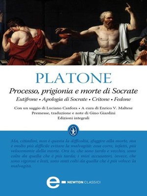 cover image of Processo, prigionia e morte di Socrate